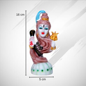 Lord Shiva Idol Showpiece for Home Decor (Brown) Marble – 6 Inch - Image 3