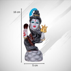 Lord Shiva Idol Showpiece for Home Decor (Black) Marble – 6 Inch