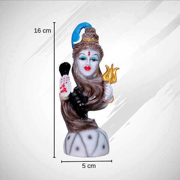 Lord Shiva Idol Showpiece for Home Decor (Brown) Marble – 6 Inch