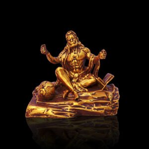 Antique Lord Hanuman Idol Statue Especially for Car Dashboard (Golden) Polyresin - 3.5 Inch - Image 2