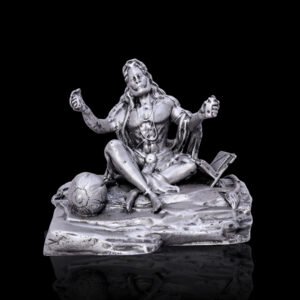 Antique Lord Hanuman Idol Showpiece Especially for Car Dashboard (Silver) Polyresin - 3.5 Inch - Image 2