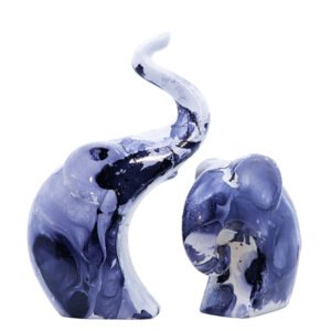 Charming Elephant Showpiece for Home Decor - (Grey Marble) 9 inch - Image 2