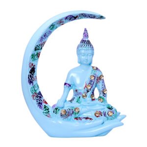 Chand Buddha Idol Showpiece for Home Decor (Antique Gold) Polyresin – 8 Inch - Image 2