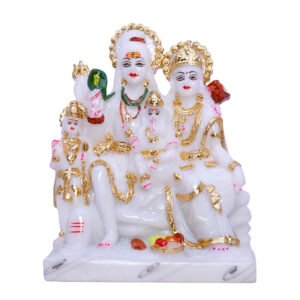 Shiv Parivaar Idol Showpiece for home & office (Marble) - 9 Inch - Image 2