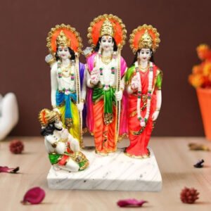 Exquisite Ram Darbar Marble Idol Showpiece for Home Decor (Marble)– 15 Inch