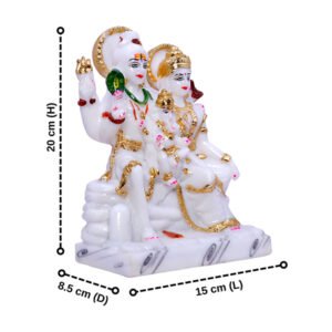 Shiv Parivaar Idol Showpiece for home & office (Marble) - 9 Inch - Image 3