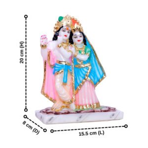 Vishnu & Laxmi Idol Showpiece for home & office - (Marble) - 9 inch - Image 3
