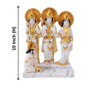 Exquisite Ram Darbar Marble Idol Showpiece for Home Decor (Marble)– 10 Inch - Image 3