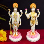 Sheshnag Vishnu Lakshmi Idol Showpiece for home & office (Marble) - 15 inch
