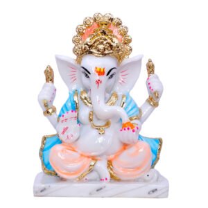 This exquisite Lord Ganesh idol showpiece idol for home & office (Marble) – 9 inch - Image 2