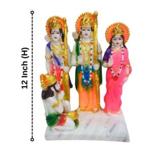 Exquisite Ram Darbar Marble Idol Showpiece for Home Decor (Marble)– 12 Inch - Image 3