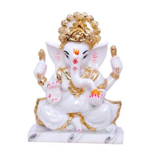 This exquisite Lord Ganesh idol showpiece idol for home & office (Marble) – 9 inch - Image 2