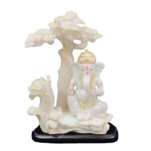 Lord Ganesh idol showpiece for home and office (Marble) -15 inch - Image 3