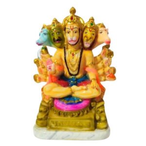 Lord Panchmukhi Hanuman idol Sculpture Statue for Home Decor (Marble) – 20 Inch - Image 2