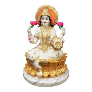 The idol of Goddess Maa Laxmi is a stunning representation of prosperity and wealth (Marble) - 15 Inch - Image 2