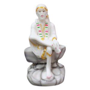 Sai Baba Idol Divine Marble Statue for Home & Office - 6 inch - Image 2
