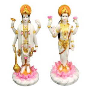 Sheshnag Vishnu Lakshmi Idol Showpiece for home & office (Marble) - 15 inch - Image 2
