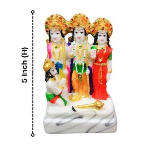 Exquisite Ram Darbar Marble Idol Showpiece for Home Decor (Marble)– 5 Inch - Image 3