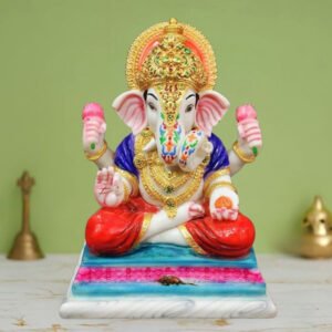 Lord Ganesh idol showpiece for home and office (Marble) -15 inch - Image 1