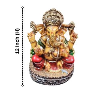 Lord Ganesh idol showpiece for home and office (Marble) -12 inch - Image 3
