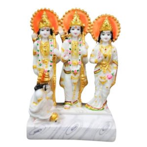 Exquisite Ram Darbar Marble Idol Showpiece for Home Decor (Marble)– 10 Inch - Image 2