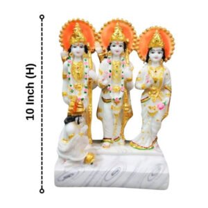 Exquisite Ram Darbar Marble Idol Showpiece for Home Decor (Marble)– 10 Inch - Image 3