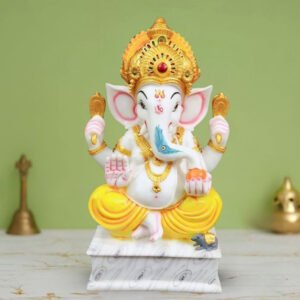 Lord Ganesh idol showpiece for home and office (Marble) -18 inch - Image 1