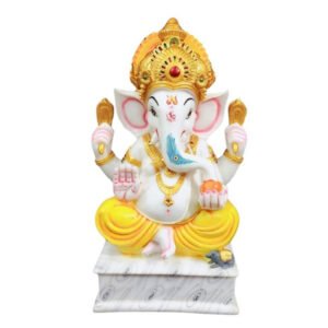 Lord Ganesh idol showpiece for home and office (Marble) -18 inch - Image 2
