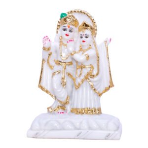 Vishnu & Laxmi Idol Showpiece for home & office - (Marble) - 7 inch - Image 2