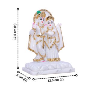 Vishnu & Laxmi Idol Showpiece for home & office - (Marble) - 7 inch - Image 3