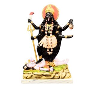Goddess Kali Mata idol Sculpture Statue for Home Decor (Marble) – 15 Inch - Image 2