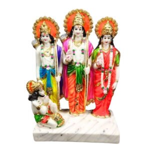 Exquisite Ram Darbar Marble Idol Showpiece for Home Decor (Marble)– 15 Inch - Image 3