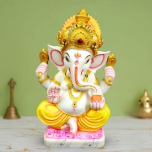 Lord Ganesh idol showpiece for home and office (Marble) -16 inch - Image 1