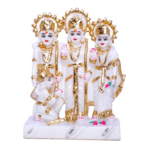 Exquisite Ram Darbar Marble Idol Showpiece for Home Decor (Marble) – 7 Inch - Image 2