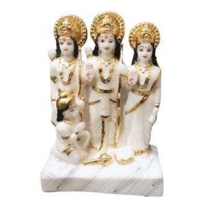 Exquisite Ram Darbar Marble Idol Showpiece for Home Decor (Marble)– 8 Inch - Image 2