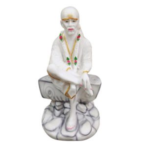 Sai Baba Idol Divine Marble Statue for Home & Office - 15 inch - Image 2