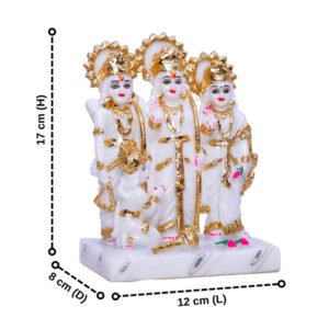 Exquisite Ram Darbar Marble Idol Showpiece for Home Decor (Marble) – 7 Inch - Image 3