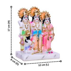 Exquisite Ram Darbar Marble Idol Showpiece for Home Decor (Marble) – 7 Inch - Image 3