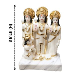 Exquisite Ram Darbar Marble Idol Showpiece for Home Decor (Marble)– 8 Inch - Image 3
