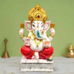 Lord Ganesh idol showpiece for home and office (Marble) -18 inch - Image 1