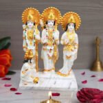 Exquisite Ram Darbar Marble Idol Showpiece for Home Decor (Marble)– 10 Inch