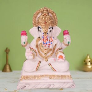 Lord Ganesh idol showpiece for home and office (Marble) -15 inch - Image 1