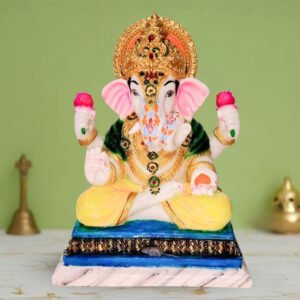 Lord Ganesh idol showpiece for home and office (Marble) -15 inch - Image 1