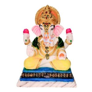 Lord Ganesh idol showpiece for home and office (Marble) -15 inch - Image 2