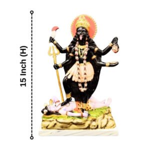 Goddess Kali Mata idol Sculpture Statue for Home Decor (Marble) – 15 Inch - Image 3