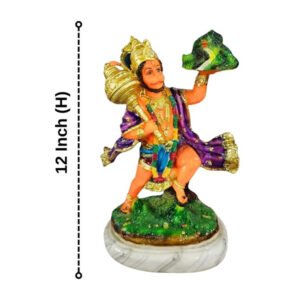 Lord Hanuman Idol Marble Sculpture - 12 Inch - Image 3