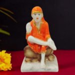 Sai Baba Idol Divine Marble Statue for Home & Office - 6 inch