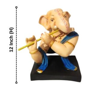 Lord Ganesh idol showpiece for home and office (Marble) -12 inch - Image 3