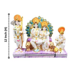 Exquisite Ram Darbar Marble Idol Showpiece for Home Decor (Marble)– 12 Inch - Image 3