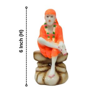 Sai Baba Idol Divine Marble Statue for Home & Office - 6 inch - Image 3